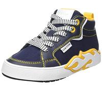 Geox J Alphabeet Boy, Zapatillas, Azul Marino y Amarillo, 34 EU