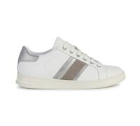 Geox Chica D Jaysen E Zapatillas, Blanco y Plateado, 40 EU