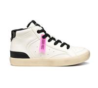 Geox Chica J Gisli Girl Basket, Blanco y Negro., 34 EU