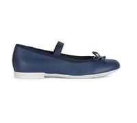 Geox Chica Jr Plie' D Ballet Flat, Azul Marino, 32 EU