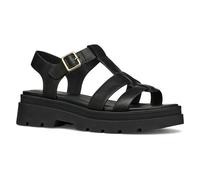 Geox D ADACTER S B, Sandalia Plana Mujer, Black, 39 EU