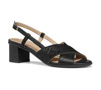 Geox D AURELY 50 A, Sandalia Tacón Mujer, Black, 38 EU