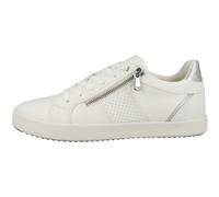 Geox D Blomiee ESneaker para Mujer, Blanco y Plateado, 39 EU