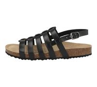 Geox D Brionia F, Sandalia Plana Mujer, Negro, 38 EU