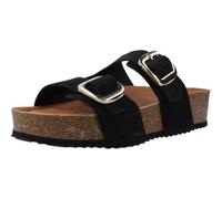 Geox D BRIONIA H A, Sandalia Plana Mujer, Black, 37 EU