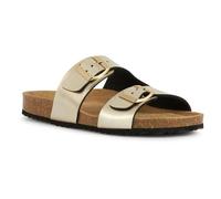 Geox D Brionia L, Sandalia Plana Mujer, Gold, 36 EU