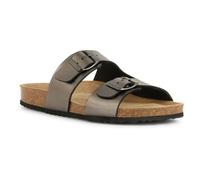 Geox D Brionia L, Sandalia Plana Mujer, Gris, 35 EU