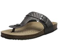 Geox D Brionia, Sandalia Mujer, Gris SK, 37 EU