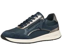 Geox Zapatillas D Bulmya B para Mujer, Color Azul Marino/Plateado, Talla 38 EU