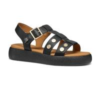 Geox - D CAMALEI E, Sandalia Plana Mujer, Black,