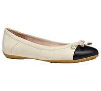 Geox D Charlene C, Bailarinas Planas Mujer, Papyrus/Black, 37 EU