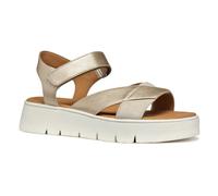 Geox D DANDRA 40 B, Sandalia Mujer, Lt Gold/Lt Taupe, 37 EU