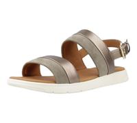 Geox D Dandra A, Sandalia Deslizante Mujer, Dk Beige Sage, 38 EU