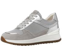 Geox D Desya A, Zapatillas Mujer, Color Blanco y Plateado, 37 EU