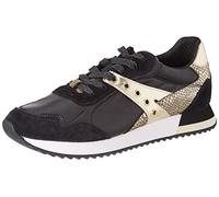 Geox D Doralea A, Sneakers para Mujer, Multicolor (Black/Champagne), 37 EU