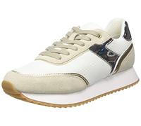Geox D Doralea, Zapatillas, White Lt Beige, 35 EU