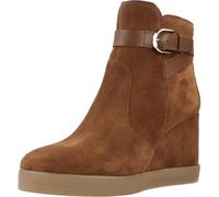 Geox D Elidea - Botines de cuña para Mujer, Dk Camel, 37 EU