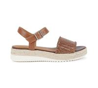 Geox D Eolie F, Sandalia de cuña Mujer, Brown, 38.5 EU