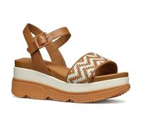 Geox D Gardenia A, Sandalia de cuña Mujer, Camel/Papyrus, 37.5 EU