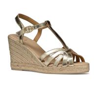 Geox - D GELSA A, Sandalia de cuña Mujer, Lt Gold,