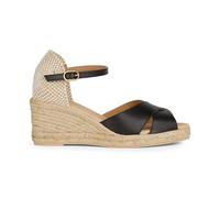 Geox D Gelsa Low A, Sandalias con cuña Mujer, Black, 37 EU