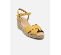 Geox D Gelsa Low C, Sandalia de cuña, Amarillo, 40 EU