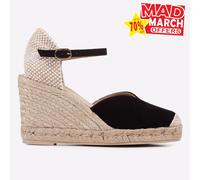 Geox D Gelsa Sandalias De Tacón Wdge De Verano Para Mujer Negras