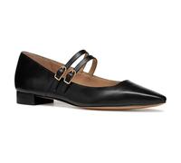 Geox D GISELDA15 C, Bailarinas Planas Mujer, Black, 38.5 EU
