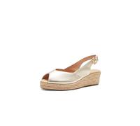Geox D IBERIDE A, Sandalia de cuña Mujer, Lt Gold, 37 EU