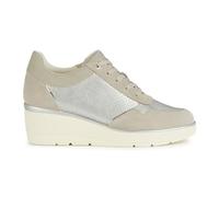 Geox D Ilde A, Plataforma Mujer, Plateado Lt Grey, 39 EU