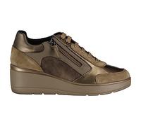 Geox D Ilde C, Zapatillas Mujer, Dk Taupe, 38 EU