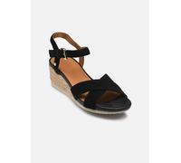 Geox D Ischia Corda B, Sandalia de cuña Mujer, Black, 38 EU