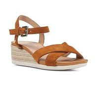 Geox D Ischia Corda, Sandalias Mujer Amarillo Curry 37 EU