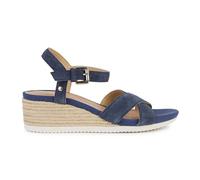 Geox D Ischia Corda, Sandalias Mujer, Azul Marino, 39 EU