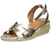 Geox D Ischia Corda, Sandalias Mujer, Beige Lt Gold, 38 EU