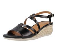 Geox D Ischia Corda, Sandalias Mujer, Negro, 37 EU