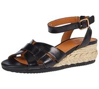 Geox D Ischia Corda, Sandalias, Negro Black01, 40 EU
