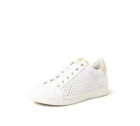 Geox D Jaysen B, Sneakers para Mujer, Multicolor (White/Gold), 40 EU