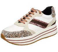 Geox D Kency B Sneakers Mujer Multicolor Off White Lt Taupe 38 EU