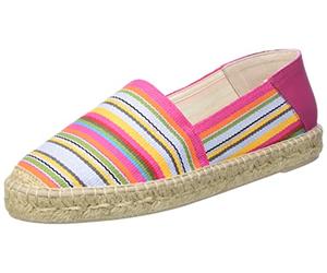 Geox D LAMPEDUSA, Sandalia Cuña Alpargata Mujer, Multicolor/Cyclamen, 40 EU