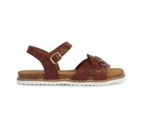 Geox D Leuca A, Sandalia Plana Mujer, coñac, 39 EU