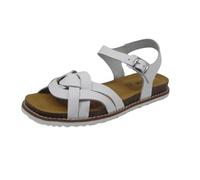 Geox D Leuca A, Sandalia Plana Mujer, Blanco, 39 EU