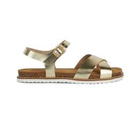 Geox D Leuca D, Sandalia Plana, Lt Gold, 41 EU