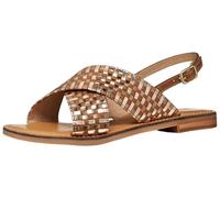 Geox D Maddalusiac N, Sandalia Plana Mujer, Camel Bronze, 40 EU