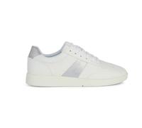 Geox D Meleda B, Zapatillas, Blanco y Plateado, 35 EU