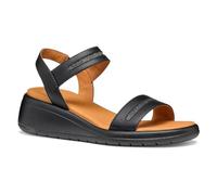 Geox D MELICONIA E, Sandalia de cuña Mujer, Black, 41 EU