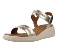 Geox D MELICONIA E, Sandalia de cuña Mujer, Lt Gold, 39 EU