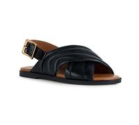 Geox D Naileen, Sandalias planas Mujer, Negro Black, 39.5 EU