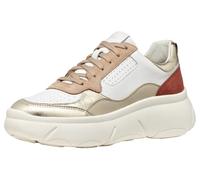 Geox D Nebula 2.0 X B, Zapatillas Mujer, White Lt Gold, 39 EU
