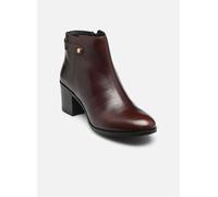 Geox Botas de tobillo para mujer, color marrón oscuro, talla 40 EU, marrón oscuro, 40 EU